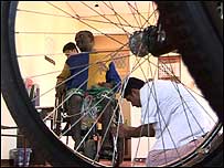 Vadivel Sinanandan and wheelchair