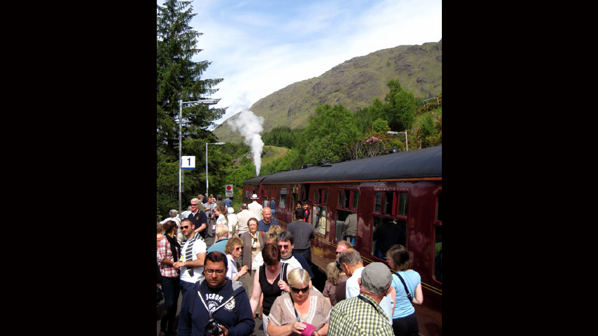 Passengers disembark at Mallaig.