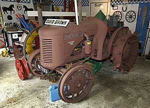 Very few of these were produced... a David Brown Tractor from WWII era, finished in soil coloured paint for camouflage