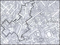 A map showing the boundaries of the PRSC 