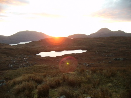 sunrise in the harris hills
