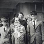 Some of the children on the Llangibby Castle