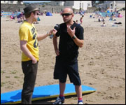 Paul Moxham learns to surf