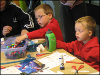children making models