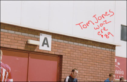 Stoke fans outside of the Stoke City stadium.