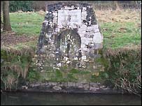 The Down'ards' goal post at Clifton Mill