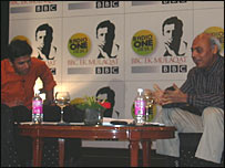 राहुल द्रविड़ के साथ बीबीसी हिंदी के भारत संपादक संजीव श्रीवास्तव