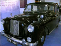 A vintage Coventry-built taxi