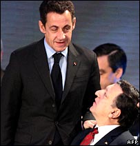Nicolas Sarkozy with the President of the European Commission, Jose Manuel Barroso