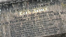 Memorial to Evan and James James, in Ynysangharad Park, Pontypridd