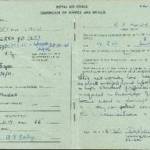 RAF demob paper for Amy Pascall (nee Foley, my mother)