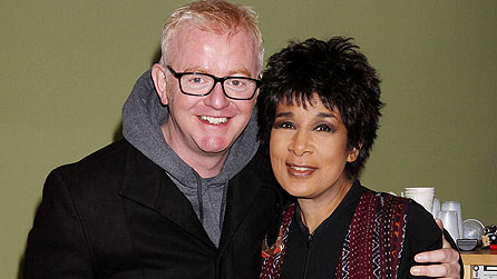 Chris Evans and Moira Stuart