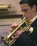trumpet player at a Jewish wedding