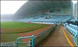 Inside Highfield Road football ground 