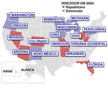 Mapa dos EUA