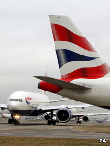 British Airways aeroplanes