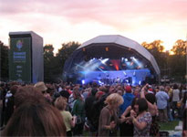 The Sunset over the mainstage on Friday