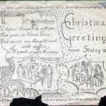 Christmas Card sent by George to his wife Alice from Stalag VIIIB - 1942
