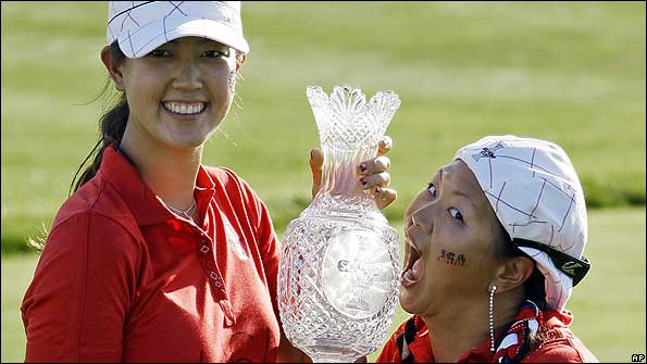 Michelle Wie and Christina Kim