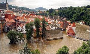 Český Krumlov zasáhly hned dvě ničivé povodně