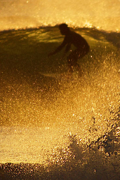 Shim, overseas, finds this lone rider at last light. 08