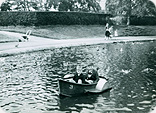 Vince Docherty in a rowing boat, 1960s (courtesy Docherty family)