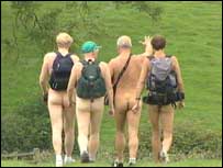 Naturist walkers