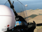 View from the microlight above East Lothian