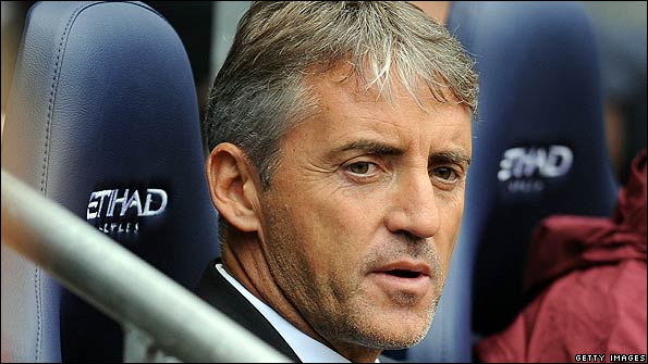 Man City boss Roberto Mancini