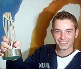 Trystan Williams, enillydd y gystadleuaeth Cerdd Dant, 16-21 oed