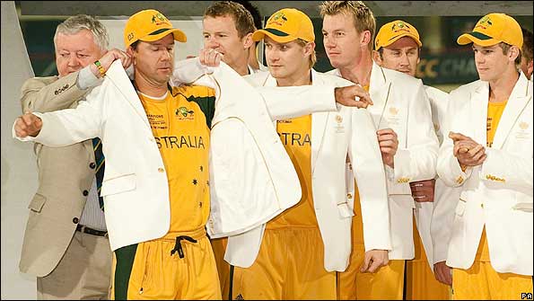 Australia receive presentation blazers
