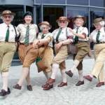 Millie PArker and her Land Army pals celebrate VE Day 2005 at the BBC Open Centre in Hull.