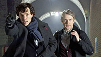 Holmes (Benedict Cumberbatch) and Watson (Martin Freeman) are on the case