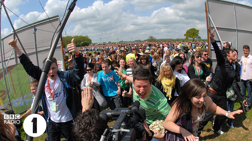 The gates are open as fans rush to get in