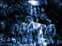 Centaurs carry off a woman