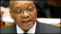 South African President Jacob Zuma, seen as he gives his first State of the Nation address at parliament, in Cape Town, South Africa, Wednesday, June 3, 2009