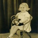 Kay Sparkes, aged three