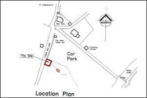 View of the location of the toilet block