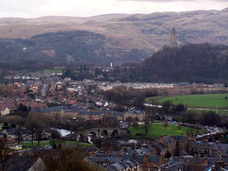 Wallace monument and Stirling bridge