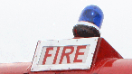 Blue fire engine emergency light