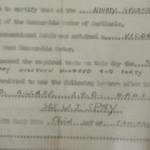 Bill Spry's certificate from the Cardinal Puff drinking game.