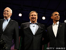 John McCain, Pastori Rick Warren dhe Barack Obama
