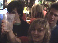 Catherine in the bar 