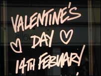 St Valentine's Day sign