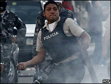 Policía sublevado