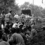 A roadside food stop travelling through Burma hopping from air strip to air strip