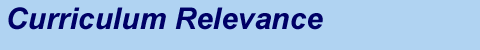 Curriculum Relevance
