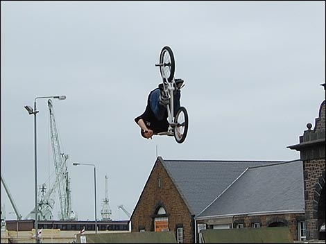 A BMX jump at LibJam