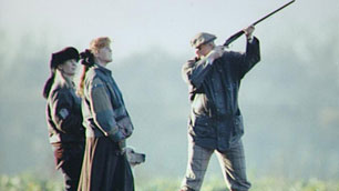 The Duke and Duchess of York out shooting