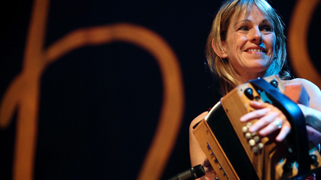 Sharon Shannon Big Band live at Celtic Connections. Photo by John Lewis.